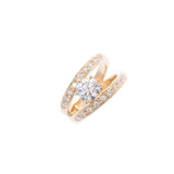 TASAKI Tasaki Diamond 1.07/0.30ct L-VS2-EX 11 Ladies K18YG Ring/Ring A Rank Used Ginzo