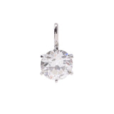 其他钻石1.043CT I-SI2一谷物钻石女士PT900白金吊坠顶部使用Ginzo