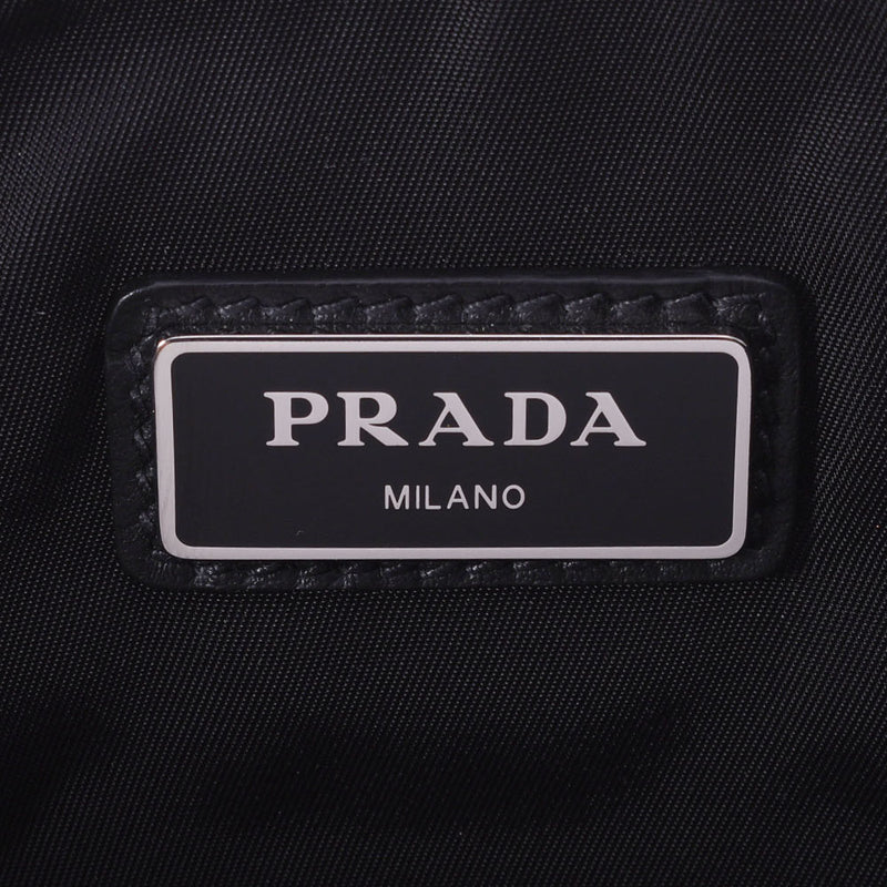 PRADA プラダ 黒 ユニセックス カーフ クラッチバッグ Aランク 中古 銀蔵