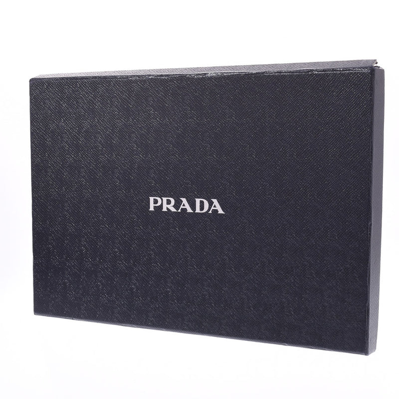 PRADA プラダ 黒 ユニセックス カーフ クラッチバッグ Aランク 中古 銀蔵