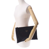 Prada Prada Black Munisex Calf Clutch Bag A级使用Ginzo