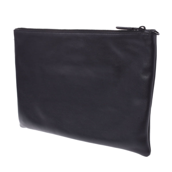 PRADA Prada Black Unisex Calf Clutch Bag A Rank used Ginzo