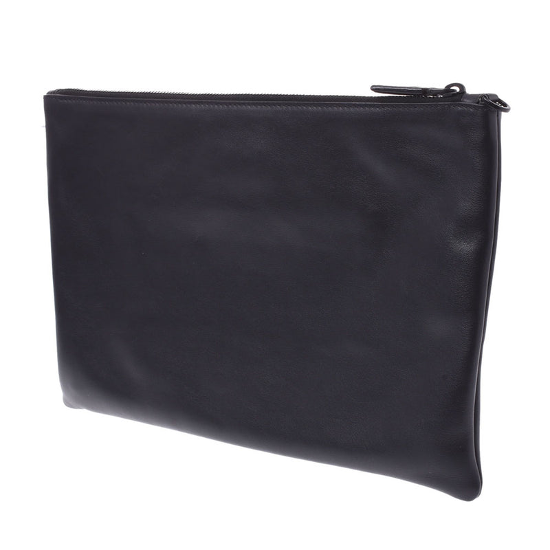 Prada Prada Black Munisex Calf Clutch Bag A级使用Ginzo