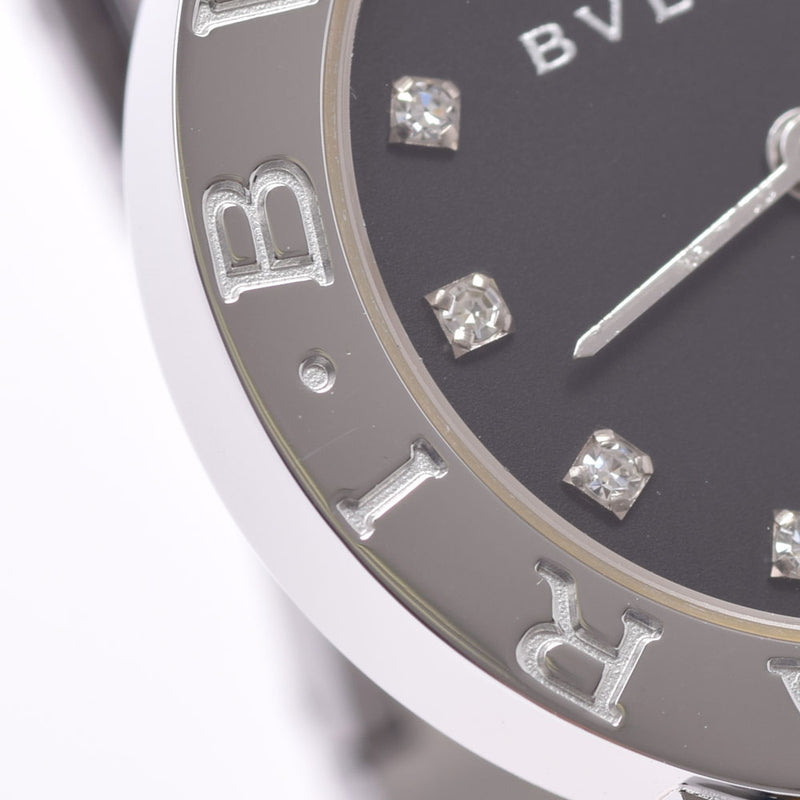 Bvlgari Bulgari Bulgari Bulgari Bulgari Bulgari 26 12p Diamond BB26S女士SS观看Quartz Black Dial A RANS二手Ginzo