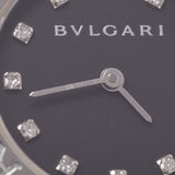 BVLGARI ブルガリ ブルガリブルガリ 26 12Pダイヤ BB26SS レディース SS 腕時計 クオーツ 黒文字盤 Aランク 中古 銀蔵