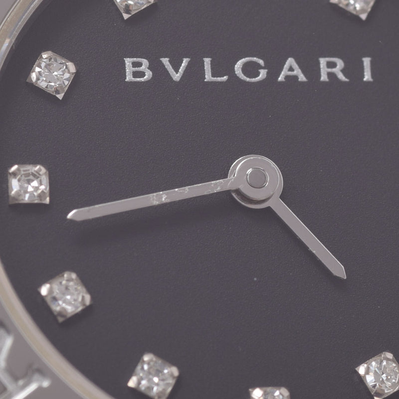 Bvlgari Bulgari Bulgari Bulgari Bulgari Bulgari 26 12p Diamond BB26S女士SS观看Quartz Black Dial A RANS二手Ginzo