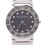 BVLGARI ブルガリ ブルガリブルガリ 26 12Pダイヤ BB26SS レディース SS 腕時計 クオーツ 黒文字盤 Aランク 中古 銀蔵