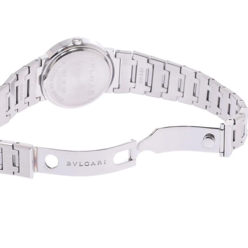 BVLGARI Bulgari Bulgari Bulgari Bulgari 26 12P Diamond BB26SS Ladies SS Watch Quartz Black Dial A Rank used Ginzo