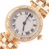 Cartier Cartier Pan Tail Vandome Besel Diamond Ladies YG Watch Quartz Ivory Dial A Rank used Ginzo