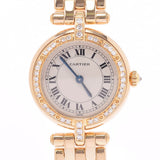 Cartier Cartier Pan Tail Vandome Besel Diamond Ladies YG Watch Quartz Ivory Dial A Rank used Ginzo