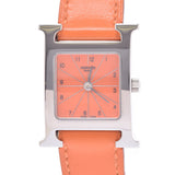 HERMES Hermes Lambusis HH1.210 Ladies SS/Leather Watch Quartz Orange Dial A Rank used Ginzo