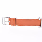 HERMES Hermes Lambusis HH1.210 Ladies SS/Leather Watch Quartz Orange Dial A Rank used Ginzo