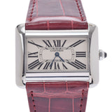 Cartier Cartier Tank Divan LM New Belt W6300655 Men's SS/Leather Watch Quartz Ivory Dial A Rank Used Ginzo