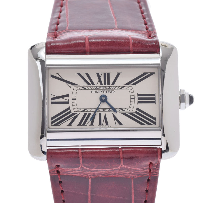 カルティエタンク ディヴァンLM 新品ベルト メンズ 腕時計 W6300655 