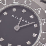 BVLGARI ブルガリ ブルガリブルガリ 23 12Pダイヤ BB23SS レディース SS 腕時計 クオーツ 黒文字盤 Aランク 中古 銀蔵