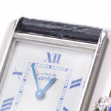 Cartier Cartier Mast Tank Verme Yin Ladies SV925/Leather Watch Quartz White Dial AB Rank Used Ginzo