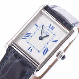 Cartier Cartier Mast Tank Verme Yin Ladies SV925/Leather Watch Quartz White Dial AB Rank Used Ginzo