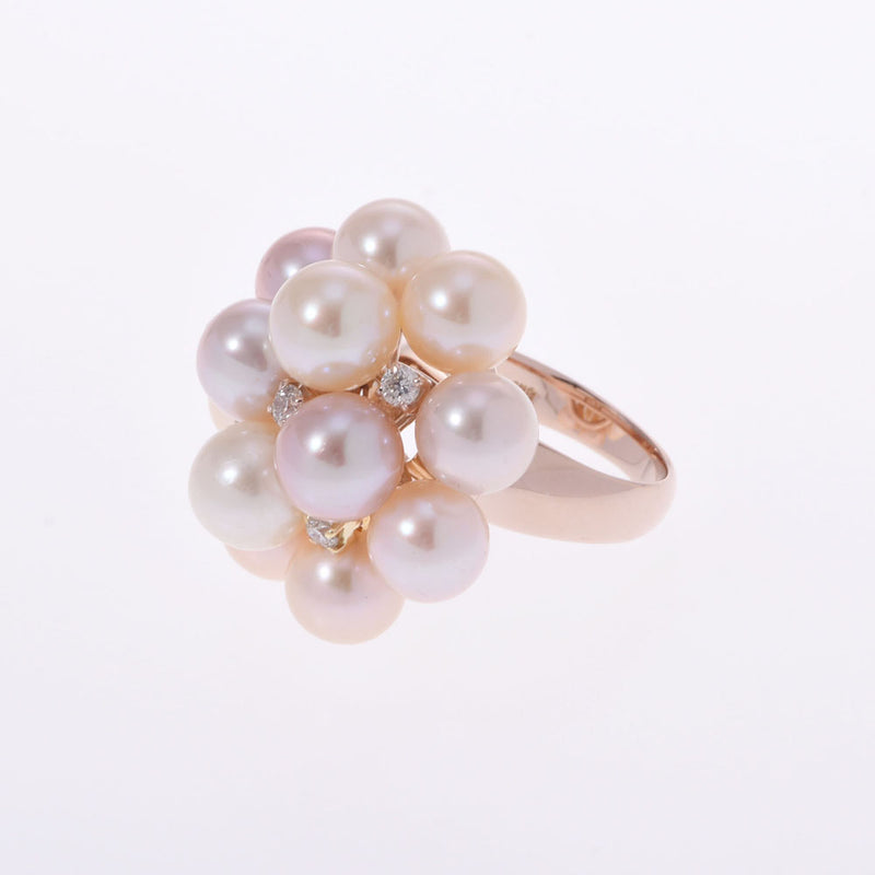 PONTE VECCHIO Ponte Vequio Pearl Diamond 0.34CT No. 12 Ladies K18PG Ring / Ring A Rank Used Ginzo