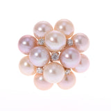 PONTE VECCHIO Ponte Vequio Pearl Diamond 0.34CT No. 12 Ladies K18PG Ring / Ring A Rank Used Ginzo