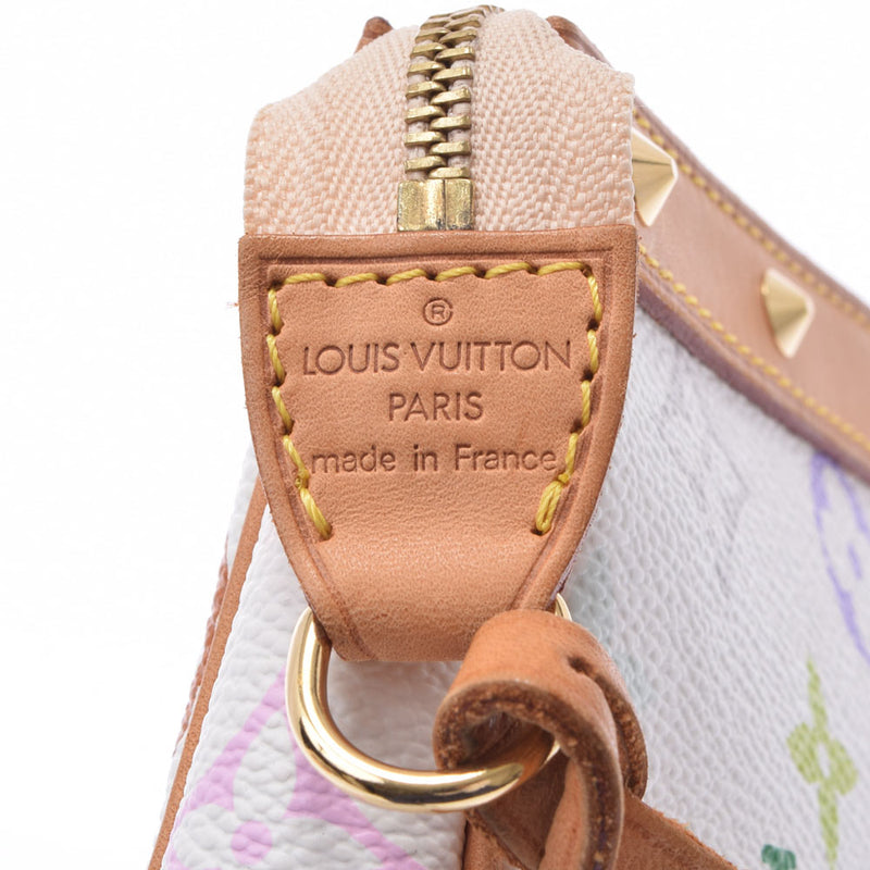 LOUIS VUITTON ルイヴィトン マルチカラー ポシェット アクセソワール 白 M92649 レディース モノグラムマルチカラー アクセサリーポーチ ABランク 中古 銀蔵