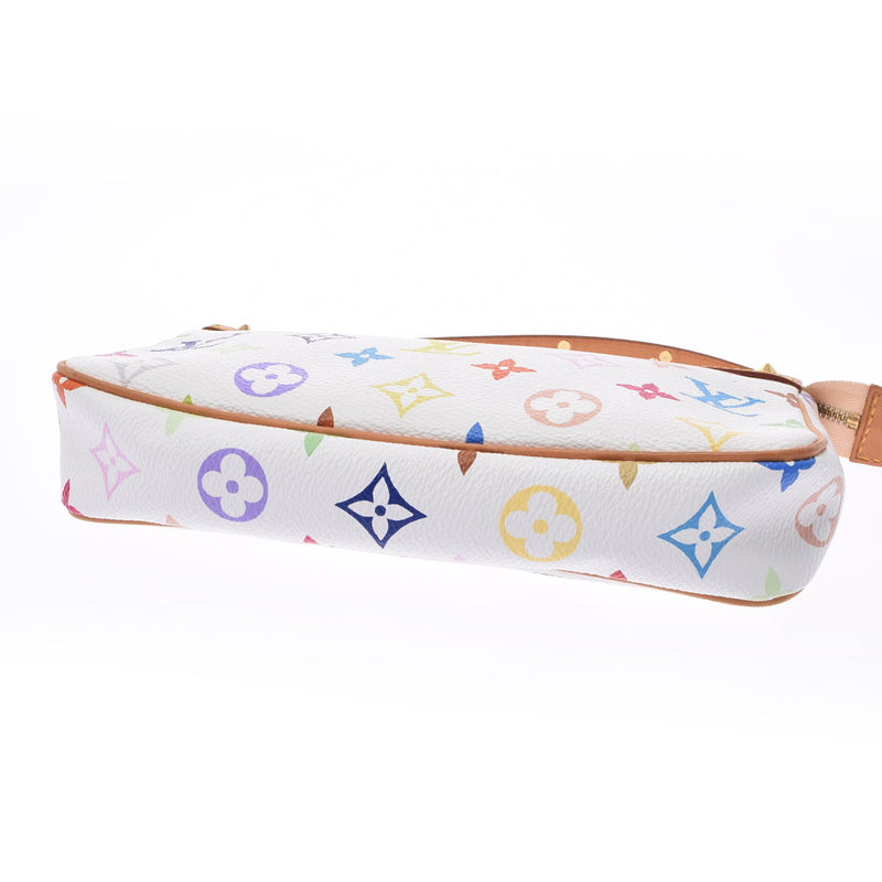 LOUIS VUITTON Louis Vuitton Multicolor Pochette AccessWall White M92649 Ladies Monogram Multicolor Accessories Pouch AB Rank Used Ginzo