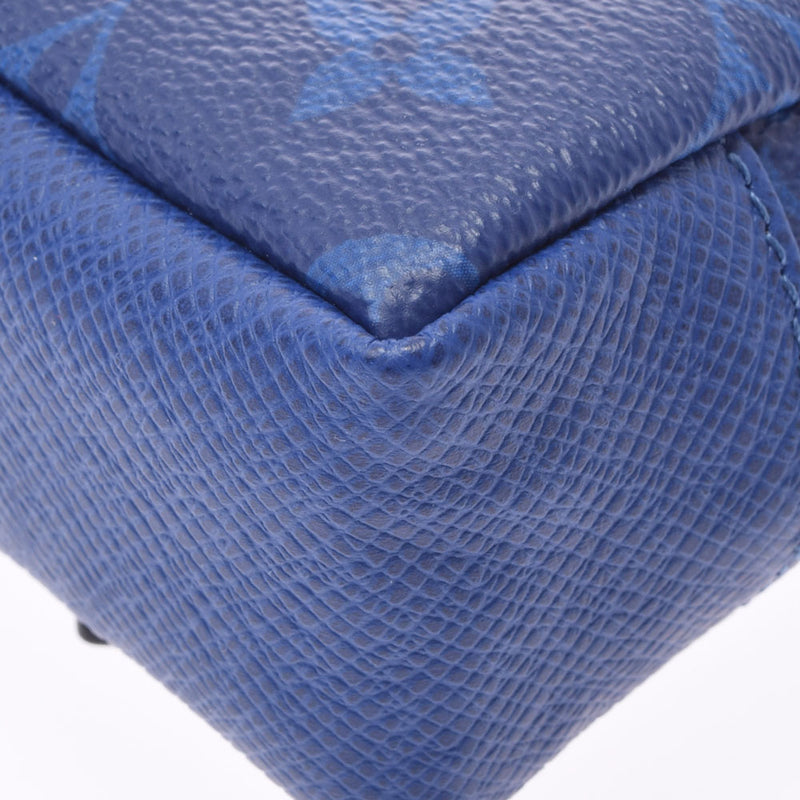 LOUIS VUITTON Louis Vuitton Monogram Tigara Portcre Blue M69309 Unisex Monogram Canvas Taiga Pouch New Federation Ginzo