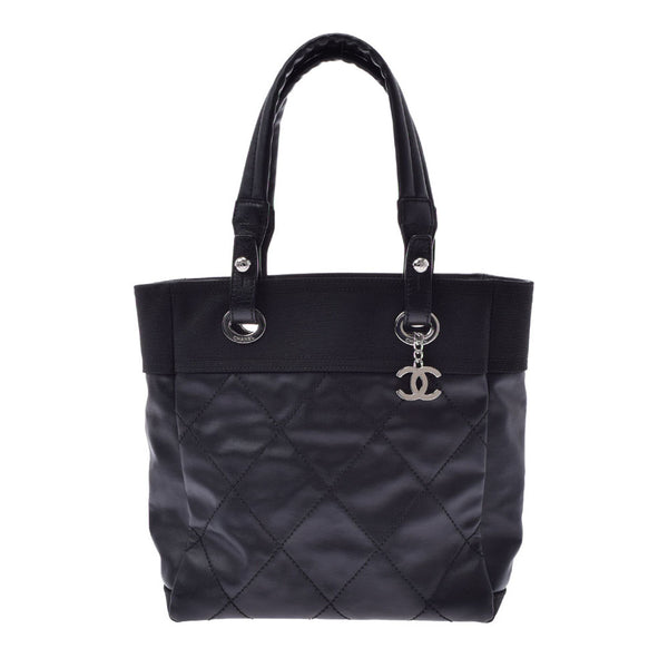 CHANEL Chanel Paris Beerlit Tote PM Black Ladies Canvas/Leather Tote Bag A Rank used Ginzo