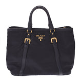 PRADA プラダ 黒 BN1841 レディース ナイロン カーフ ハンドバッグ Aランク 中古 銀蔵