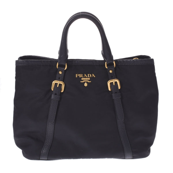PRADA Prada Black BN1841 Ladies Nylon Calf Handbag A Rank used Ginzo