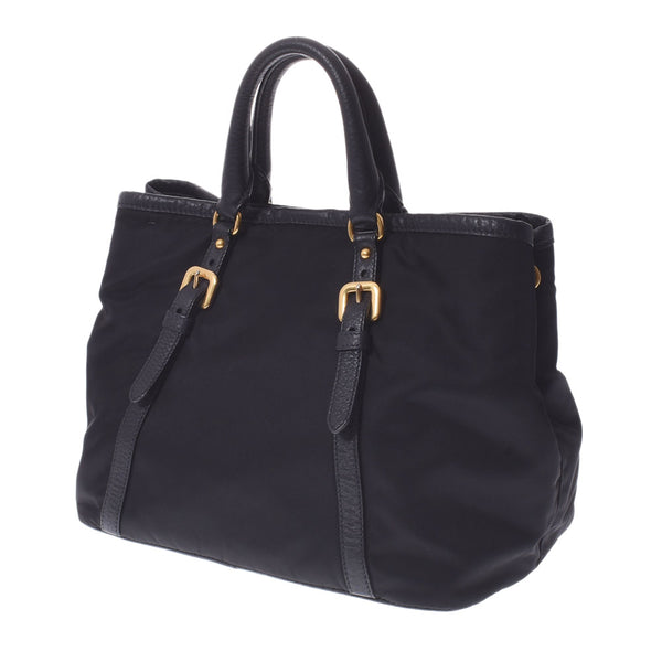 PRADA Prada Black BN1841 Ladies Nylon Calf Handbag A Rank used Ginzo