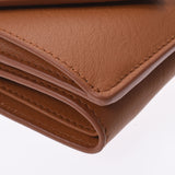 BALENCIAGA Balenciaga Paper Mini Wallet Brown 391446 Unisex Calf Mold Fold Wallet New Ginzo