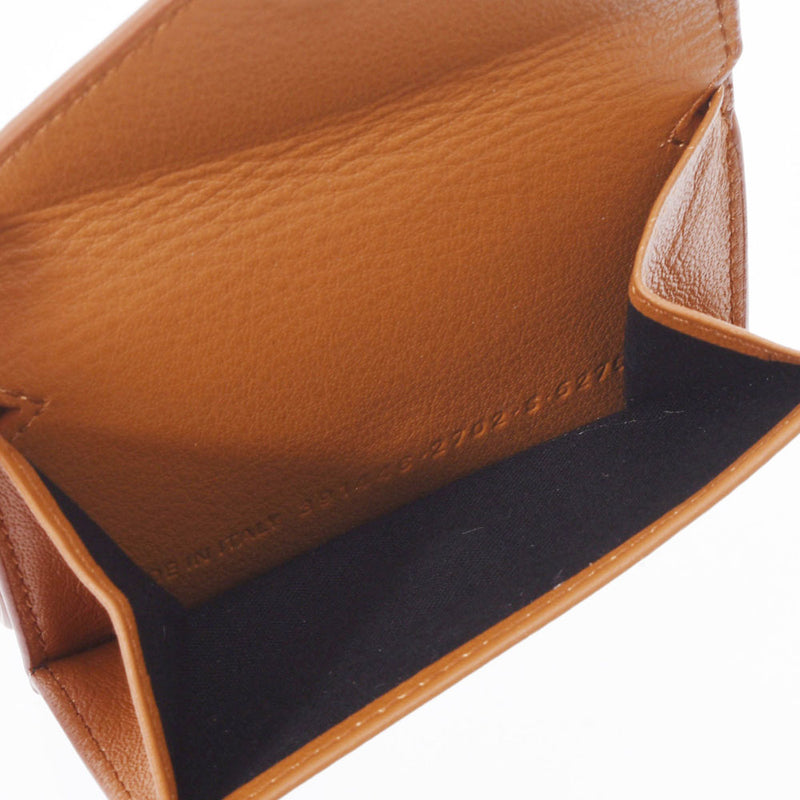 BALENCIAGA Balenciaga Paper Mini Wallet Brown 391446 Unisex Calf Mold Fold Wallet New Ginzo