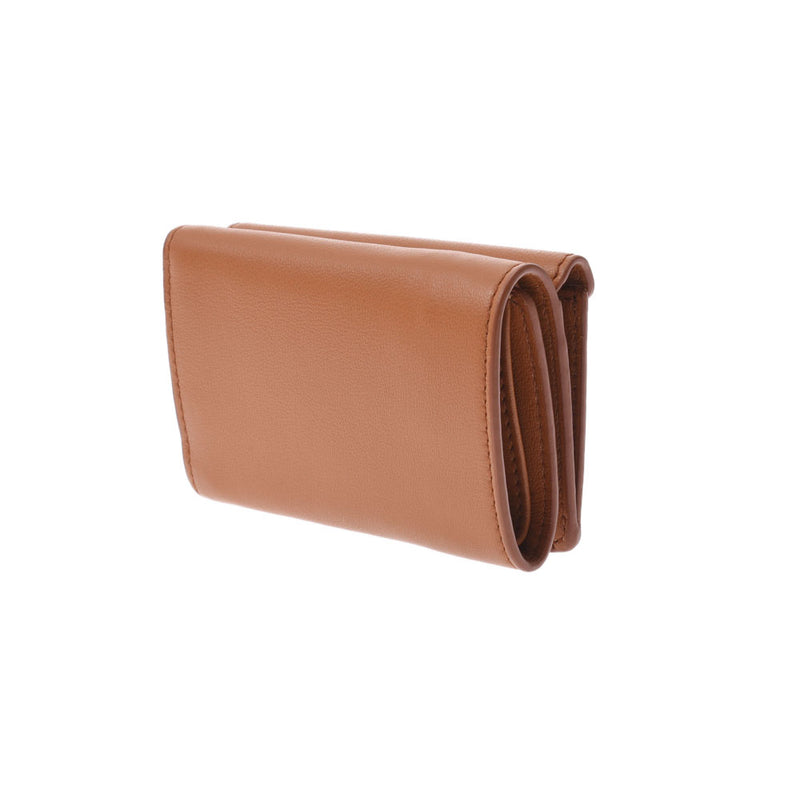 BALENCIAGA Balenciaga Paper Mini Wallet Brown 391446 Unisex Calf Mold Fold Wallet New Ginzo