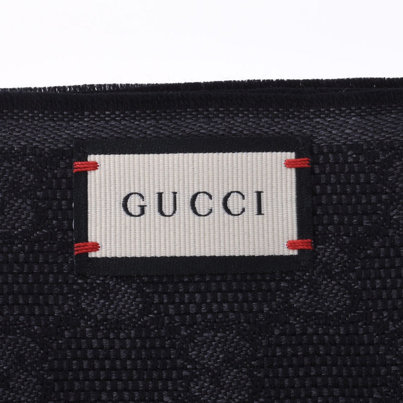 Gucci Gucci GG图案网线路线摊位黑色147351男女羊毛80％/丝绸20％消声器新金佐