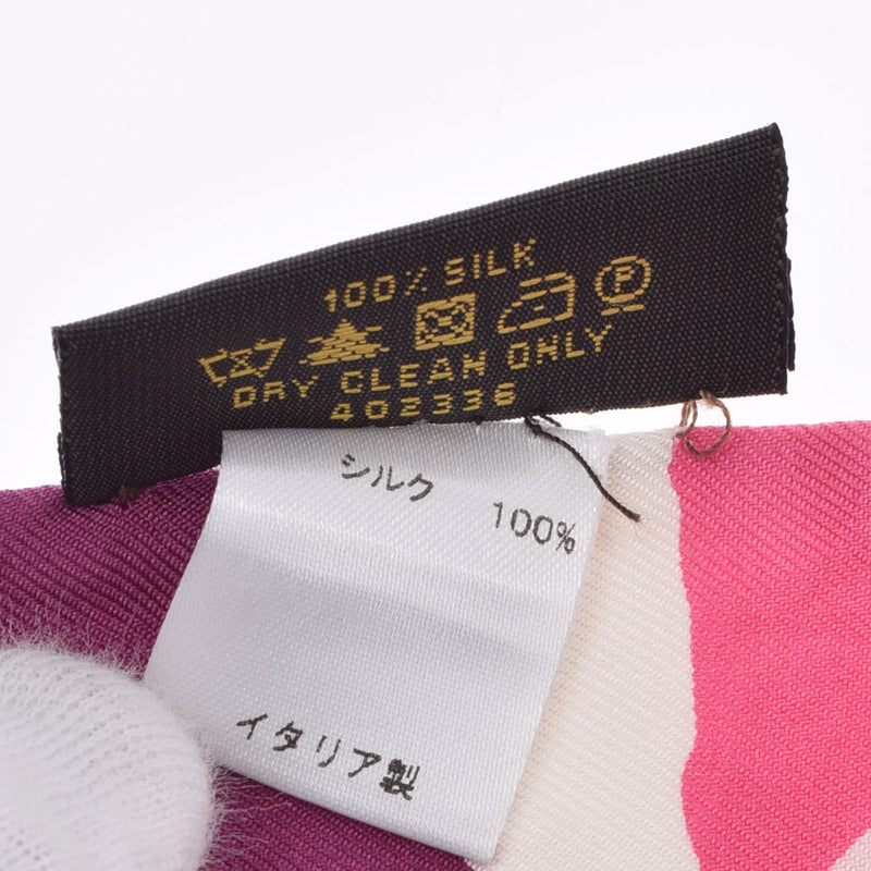 路易威顿路易斯·威登乐队旅游粉红色402336女士丝绸100％围巾AB级使用Ginzo