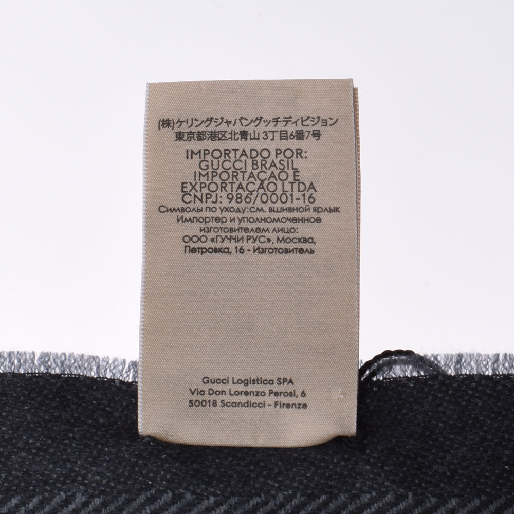 Gucci GG pattern stall Gray/Black Unisex Muffler 133483 Gucci