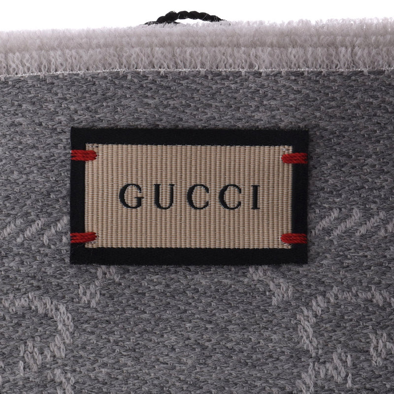GUCCI Gucci GG Pattern Stall Light Gray 133483 Unisex Wool 100 % Muffler New Ginzo
