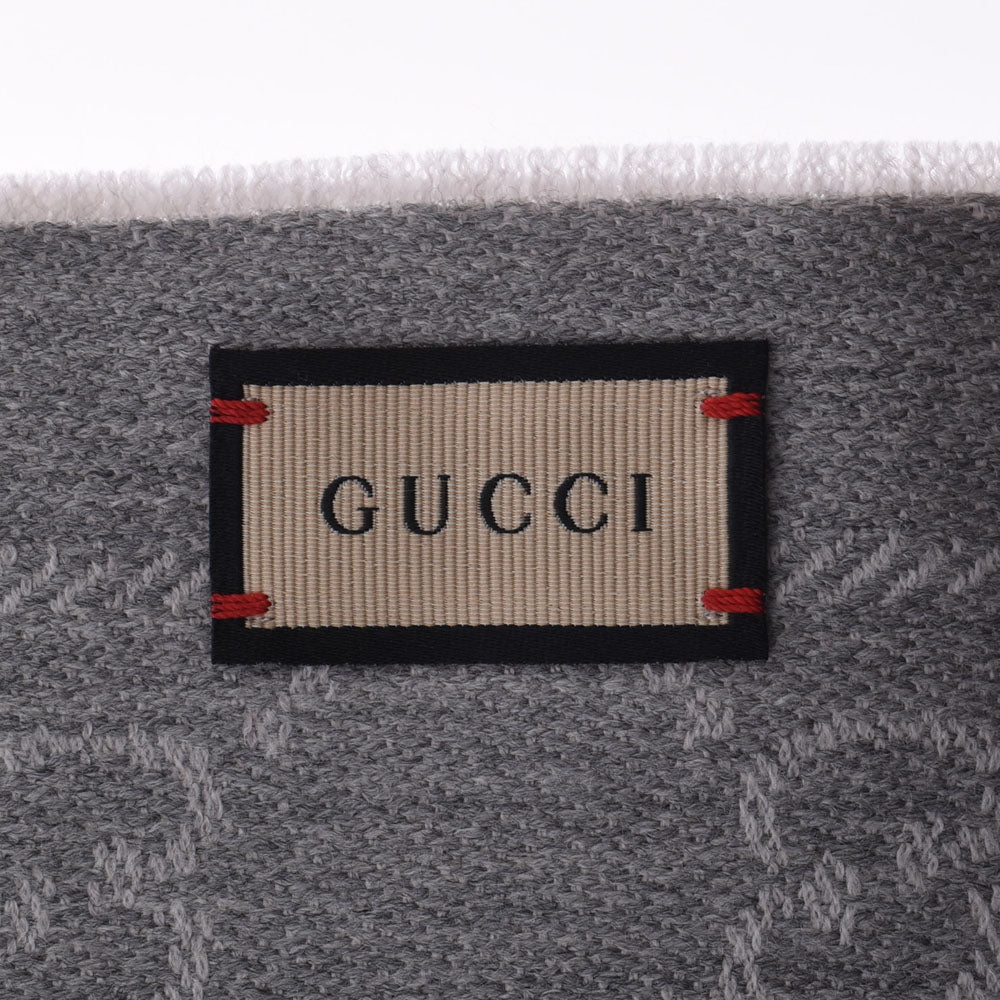 グッチGG柄 ストール ライトグレー ユニセックス マフラー 133483