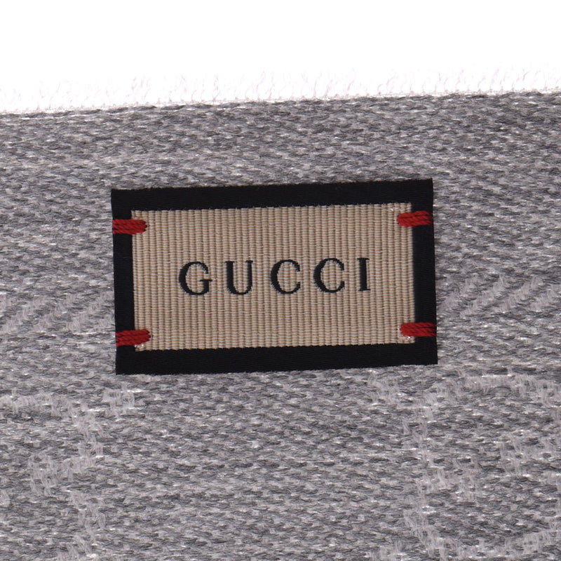 Gucci Gucci GG图案摊位浅灰色133483男女羊毛100％消声器新金佐