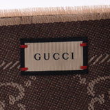 GUCCI Gucci GG Pattern Stall Light Brown system 133483 Unisex wool 100 % Muffler New Ginzo