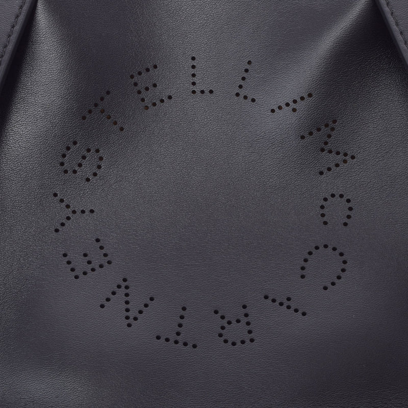 Stella McCartney Stella McCartney Punch Logo Black Gold Bracket 700265 Ladies Leather Shoulder Bag New Ginzo