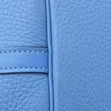 爱马仕爱马仕picotan lock mm触摸蓝色天堂银支架□r雕刻（2014年左右）女士托里昂/迅捷手提包AB级使用Ginzo