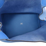 爱马仕爱马仕picotan lock mm触摸蓝色天堂银支架□r雕刻（2014年左右）女士托里昂/迅捷手提包AB级使用Ginzo