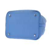 爱马仕爱马仕picotan lock mm触摸蓝色天堂银支架□r雕刻（2014年左右）女士托里昂/迅捷手提包AB级使用Ginzo