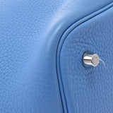 爱马仕爱马仕picotan lock mm触摸蓝色天堂银支架□r雕刻（2014年左右）女士托里昂/迅捷手提包AB级使用Ginzo