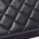 CHANEL Chanel Matrasse Chain Shoulder Push Rock Black Gold Bracket Ladies Ram Skin Shoulder Bag AB Rank Used Ginzo
