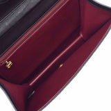 CHANEL Chanel Matrasse Chain Shoulder Push Rock Black Gold Bracket Ladies Ram Skin Shoulder Bag AB Rank Used Ginzo