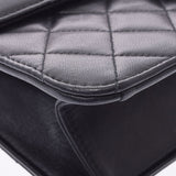 CHANEL Chanel Matrasse Chain Shoulder Push Rock Black Gold Bracket Ladies Ram Skin Shoulder Bag AB Rank Used Ginzo
