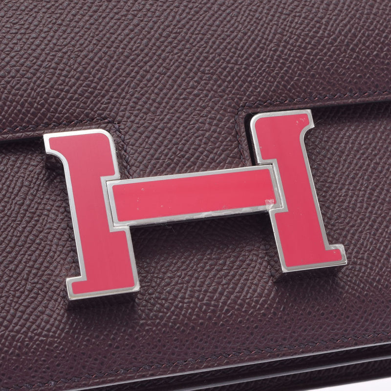 HERMES Hermes Constance Mini 18 Rouge Serie Framboise Bracket Z engraved (around 2021) Ladies Vo Epson Shoulder Bag New Ginzo