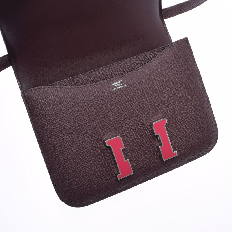 HERMES Hermes Constance Mini 18 Rouge Serie Framboise Bracket Z engraved (around 2021) Ladies Vo Epson Shoulder Bag New Ginzo